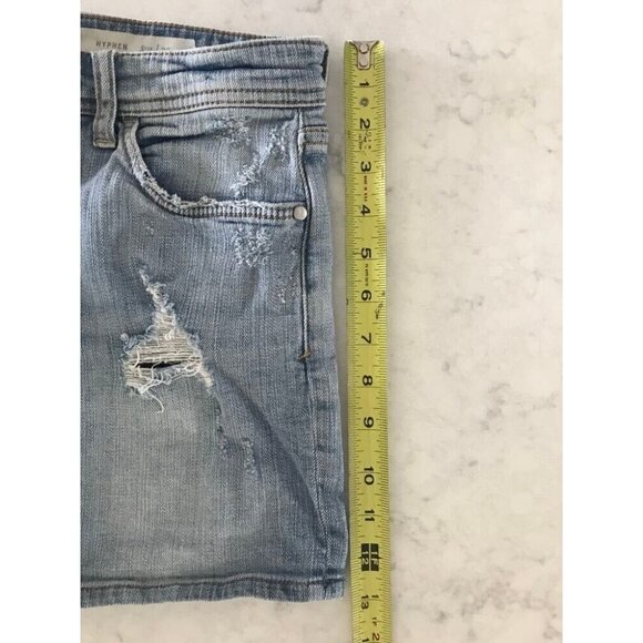 ANTHROPOLOGIE Pilcro and the Letterpress Hyphen Size 25 Mid Length Jean Shorts - Picture 7 of 10